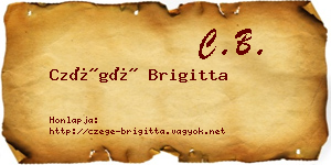 Czégé Brigitta névjegykártya