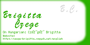 brigitta czege business card